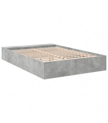 vidaXL Bed Frame without Mattress Concrete Grey 160x200 cm