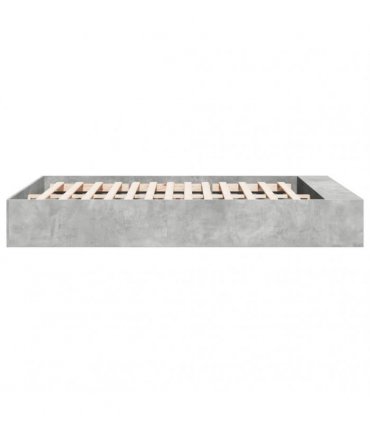 vidaXL Bed Frame without Mattress Concrete Grey 160x200 cm