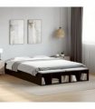 vidaXL Bed Frame without Mattress Black 150x200 cm