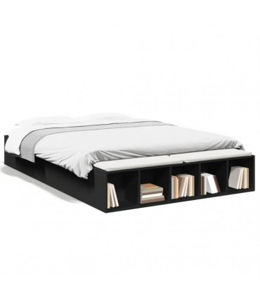 vidaXL Bed Frame without Mattress Black 150x200 cm