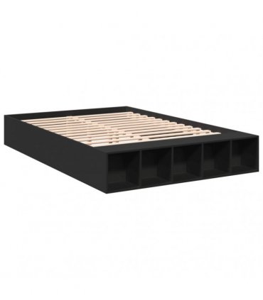 vidaXL Bed Frame without Mattress Black 150x200 cm