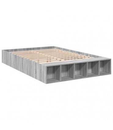 vidaXL Bed Frame without Mattress Grey Sonoma 150x200 cm
