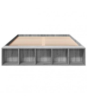 vidaXL Bed Frame without Mattress Grey Sonoma 150x200 cm