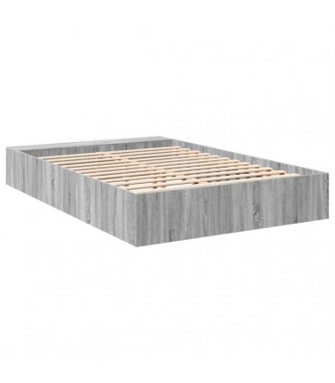 vidaXL Bed Frame without Mattress Grey Sonoma 150x200 cm