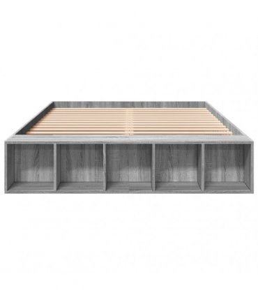 vidaXL Bed Frame without Mattress Grey Sonoma 140x200 cm