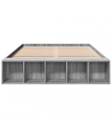 vidaXL Bed Frame without Mattress Grey Sonoma 120x200 cm