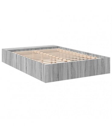 vidaXL Bed Frame without Mattress Grey Sonoma 120x200 cm