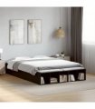 vidaXL Bed Frame without Mattress Black 135x190 cm