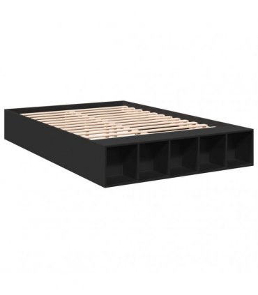 vidaXL Bed Frame without Mattress Black 135x190 cm