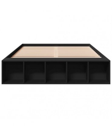 vidaXL Bed Frame without Mattress Black 135x190 cm