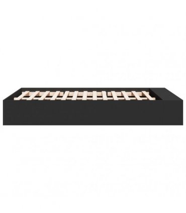 vidaXL Bed Frame without Mattress Black 135x190 cm