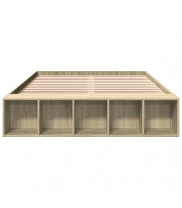 vidaXL Bed Frame without Mattress Sonoma Oak 135x190 cm