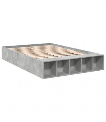 vidaXL Bed Frame without Mattress Concrete Grey 120x190 cm