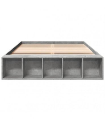 vidaXL Bed Frame without Mattress Concrete Grey 120x190 cm
