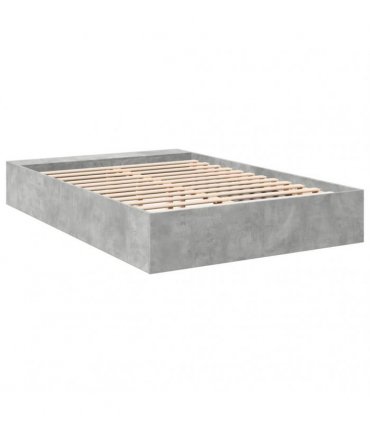 vidaXL Bed Frame without Mattress Concrete Grey 120x190 cm