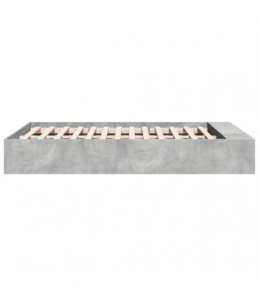 vidaXL Bed Frame without Mattress Concrete Grey 120x190 cm