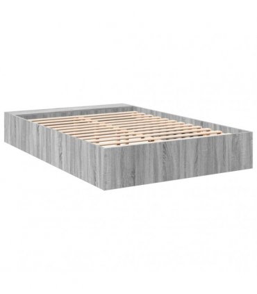 vidaXL Bed Frame without Mattress Grey Sonoma 120x190 cm