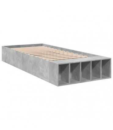 vidaXL Bed Frame without Mattress Concrete Grey 100x200 cm