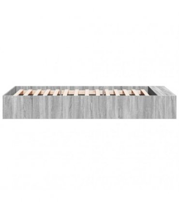 vidaXL Bed Frame without Mattress Grey Sonoma 100x200 cm