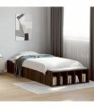 vidaXL Bed Frame without Mattress Brown Oak 100x200 cm