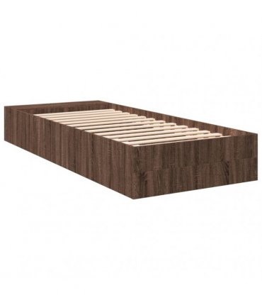 vidaXL Bed Frame without Mattress Brown Oak 100x200 cm