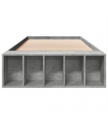 vidaXL Bed Frame without Mattress Concrete Grey 90x200 cm