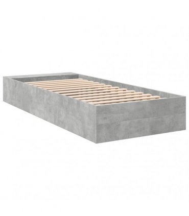 vidaXL Bed Frame without Mattress Concrete Grey 90x200 cm