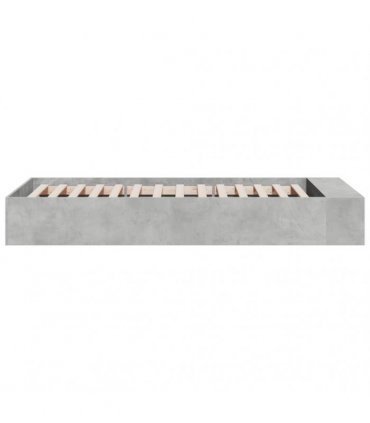 vidaXL Bed Frame without Mattress Concrete Grey 90x200 cm