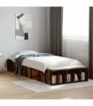 vidaXL Bed Frame without Mattress Smoked Oak 90x200 cm