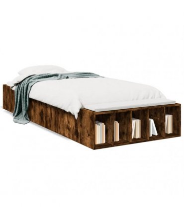 vidaXL Bed Frame without Mattress Smoked Oak 90x200 cm