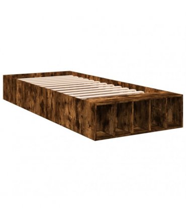 vidaXL Bed Frame without Mattress Smoked Oak 90x200 cm