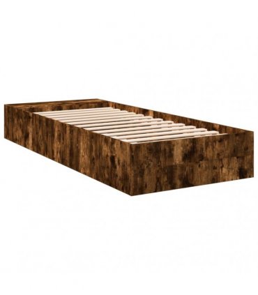 vidaXL Bed Frame without Mattress Smoked Oak 90x200 cm