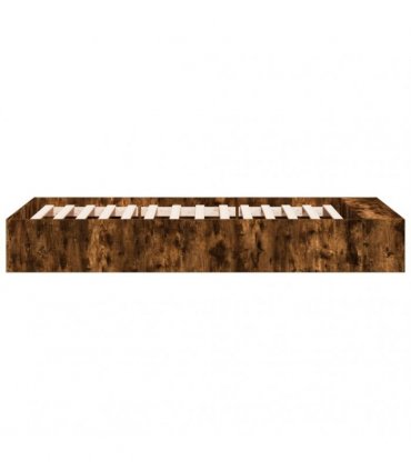 vidaXL Bed Frame without Mattress Smoked Oak 90x200 cm