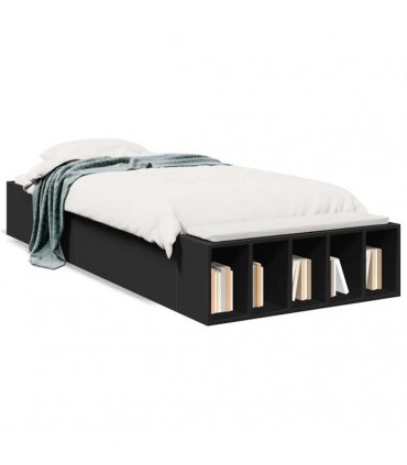 vidaXL Bed Frame without Mattress Black 90x190 cm Single