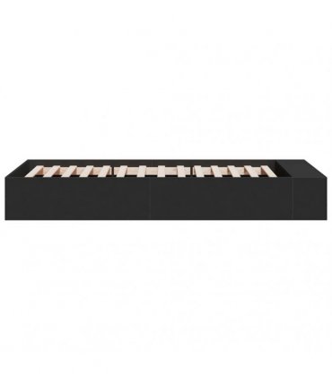 vidaXL Bed Frame without Mattress Black 90x190 cm Single