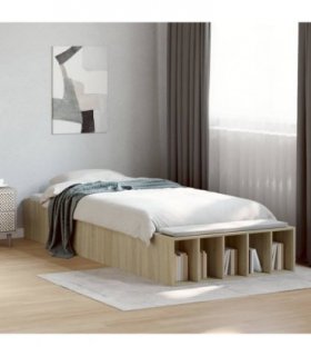 vidaXL Bed Frame without Mattress Sonoma Oak 90x190 cm Single