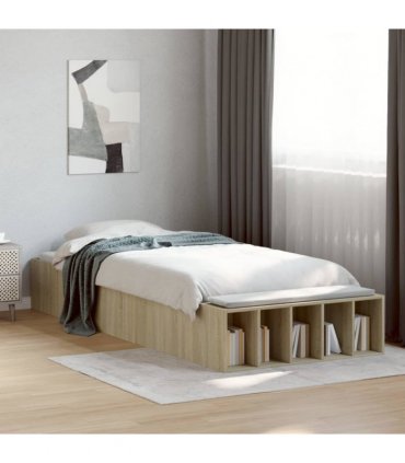 vidaXL Bed Frame without Mattress Sonoma Oak 90x190 cm Single