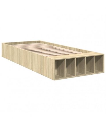 vidaXL Bed Frame without Mattress Sonoma Oak 90x190 cm Single