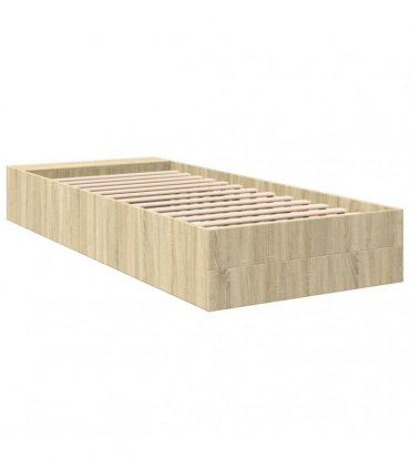 vidaXL Bed Frame without Mattress Sonoma Oak 90x190 cm Single