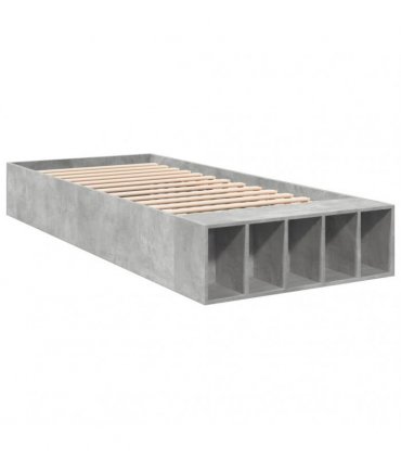 vidaXL Bed Frame without Mattress Concrete Grey 90x190 cm