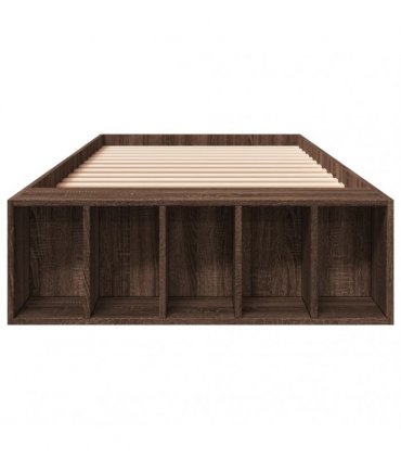 vidaXL Bed Frame without Mattress Brown Oak 75x190 cm