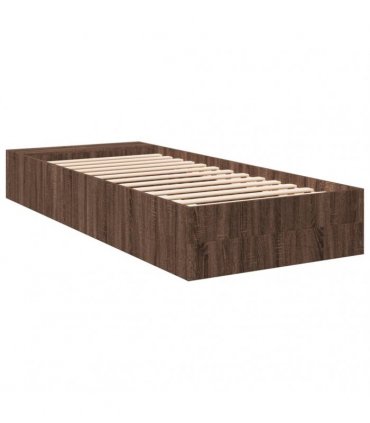 vidaXL Bed Frame without Mattress Brown Oak 75x190 cm