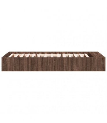 vidaXL Bed Frame without Mattress Brown Oak 75x190 cm