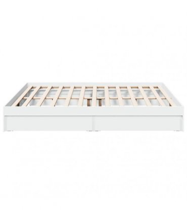 vidaXL Bed Frame with Drawers without Mattress White 200x200 cm