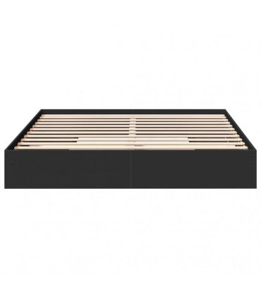 vidaXL Bed Frame with Drawers without Mattress Black 200x200 cm