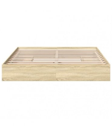 vidaXL Bed Frame with Drawers without Mattress Sonoma Oak 200x200 cm