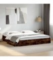 vidaXL Bed Frame with Drawers without Mattress Smoked Oak 200x200 cm