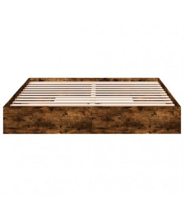 vidaXL Bed Frame with Drawers without Mattress Smoked Oak 200x200 cm