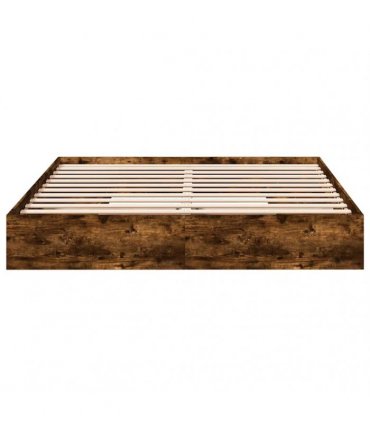 vidaXL Bed Frame with Drawers without Mattress Smoked Oak 180x200 cm
