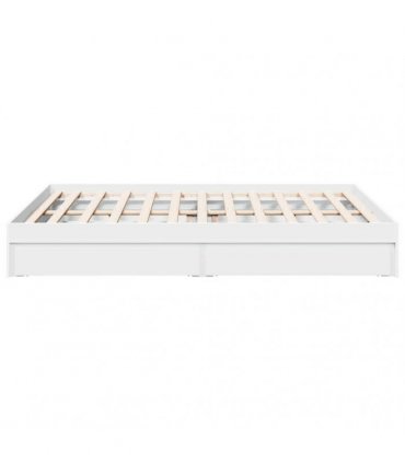 vidaXL Bed Frame with Drawers without Mattress White 150x200 cm